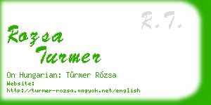 rozsa turmer business card